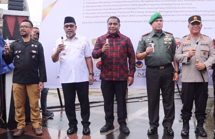 Hadiri Deklarasi Pemilu, Gubernur Harap Jaga Perdamaian dan Stabilitas di Maluku