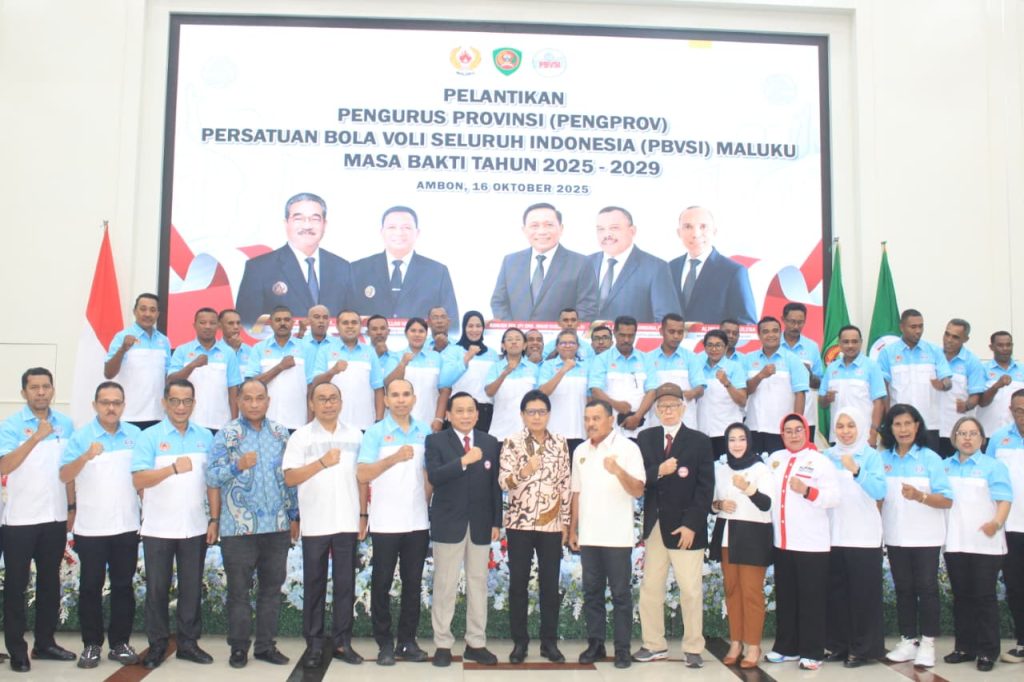Gubernur Maluku Tekankan Kebangkitan Voli, Pengurus PBVSI Maluku 2025–2029 Resmi Dilantik