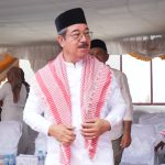 Gubernur Maluku Canangkan Pemasangan Atap Masjid Quba Al-Bayan Seith