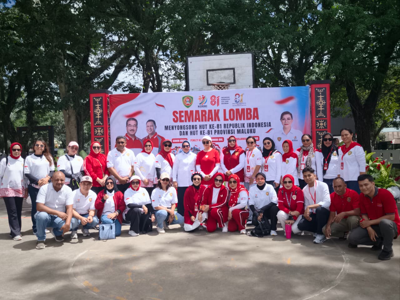Lagu Ambon Manise Semarakkan Senam Kreasi KORMI Maluku Jelang HUT ke-81 RI dan Maluku