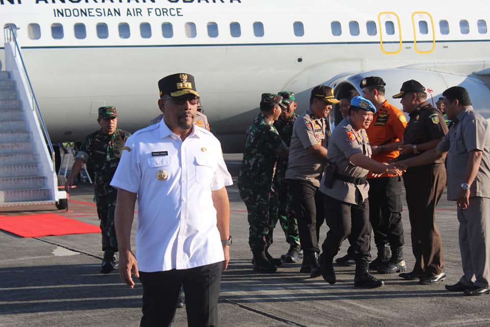 Kapolri, Jenderal Idham Azis, dan Panglima TNI, Marsekal Hadi Tjahjanto tiba di Maluku
