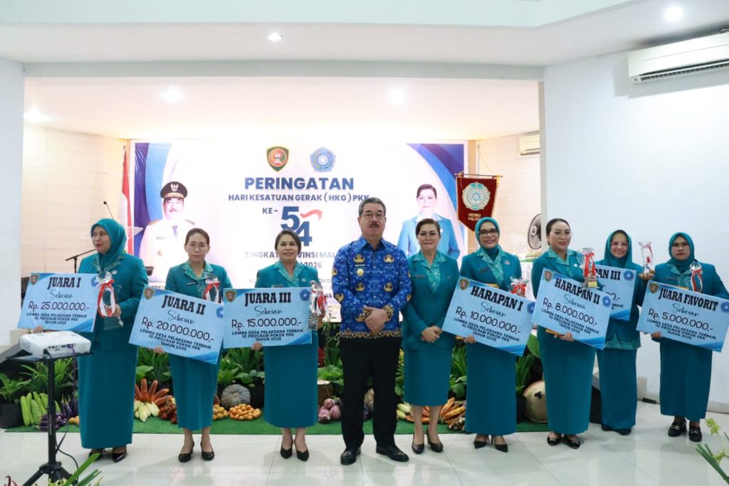 Hadiri Peringatan HKG PKK ke-54, Gubernur Maluku Tegaskan Peran Strategis PKK Wujudkan Indonesia Emas 2045